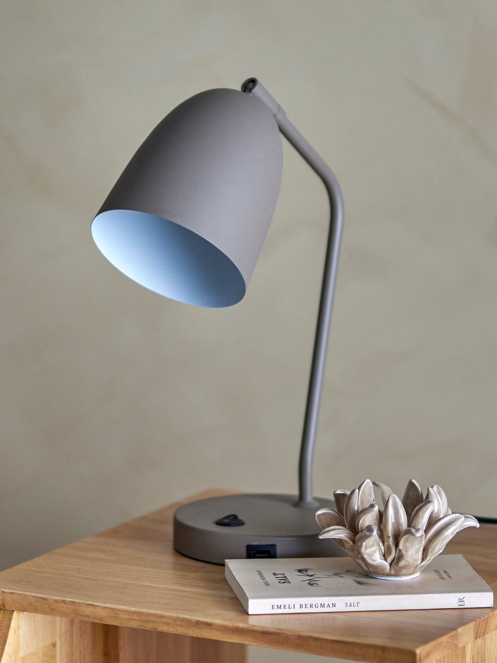 Lemar - Lampe À Poser - Gris - Métal