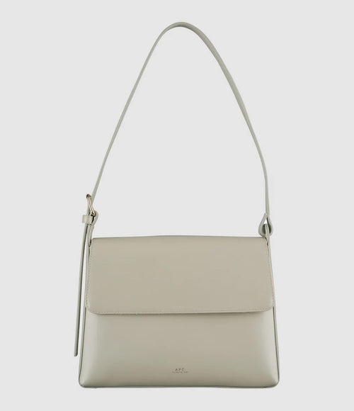 A.P.C. - Sac Virginie Flap Green Taupe - Femme