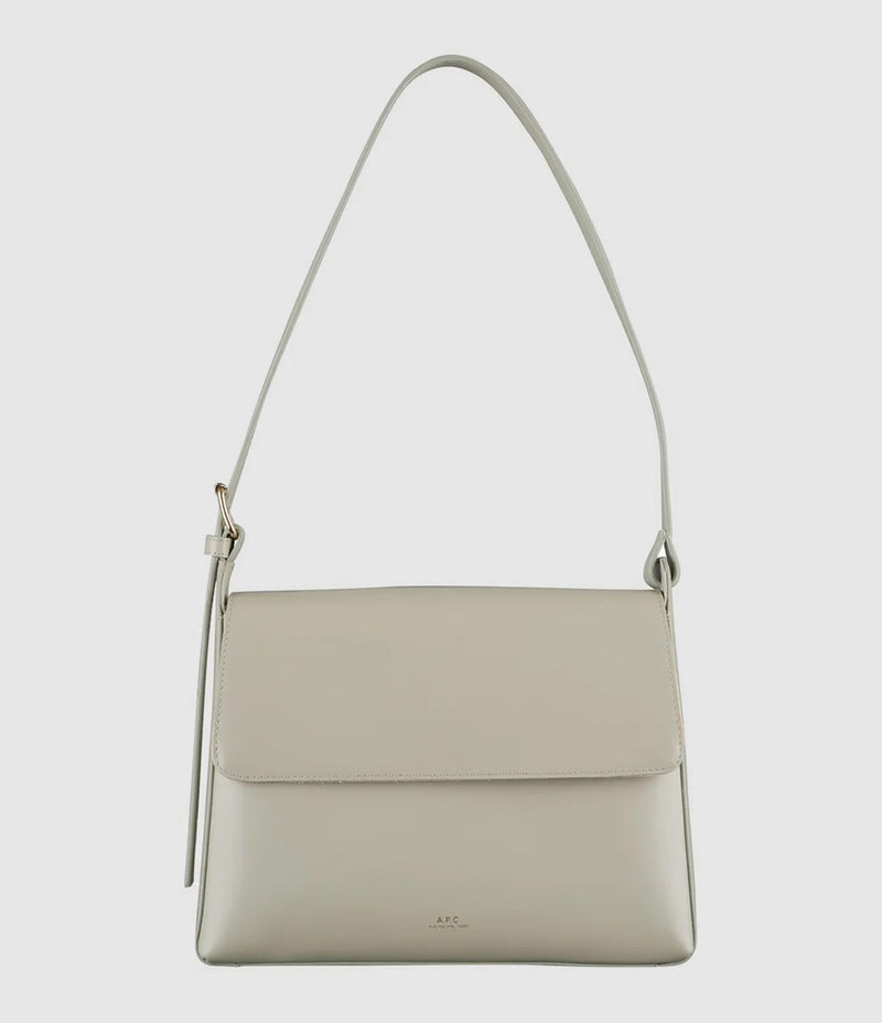 A.P.C. - Sac Virginie Flap Green Taupe - Femme