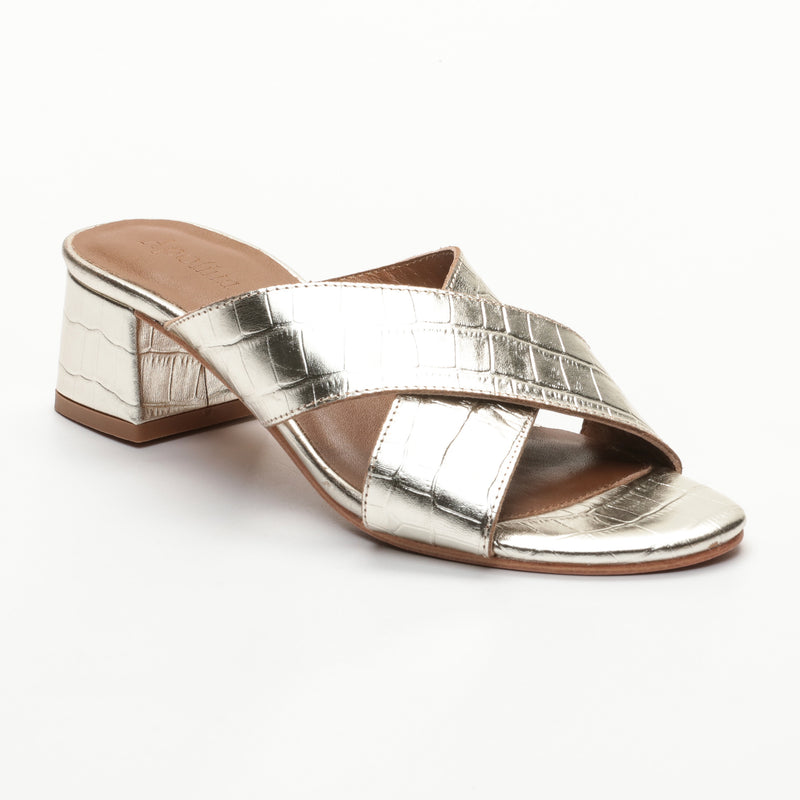 Apolina - Mules A Talon Baudi - Doré