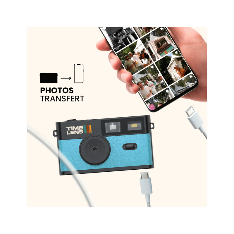 Appareil photo TimeLens® Bleu Turquoise - TIME LENS - TL0101 - 
