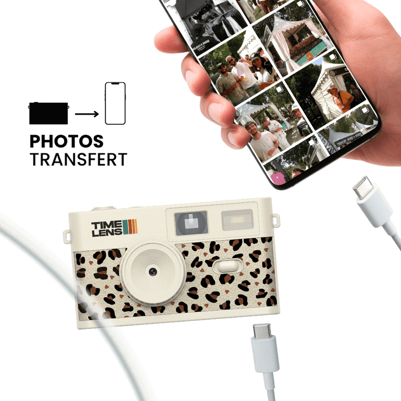 Appareil photo TimeLens® Cream Leopard - TIME LENS - TL0118 - 