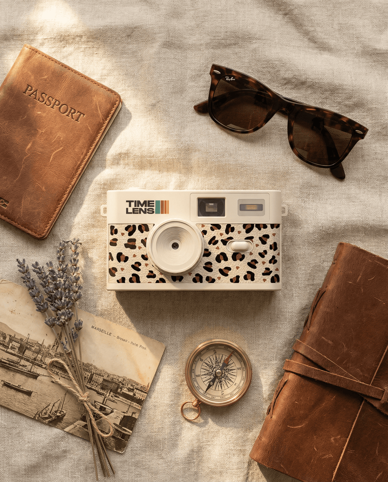 Appareil photo TimeLens® Cream Leopard - TIME LENS - TL0118 - 