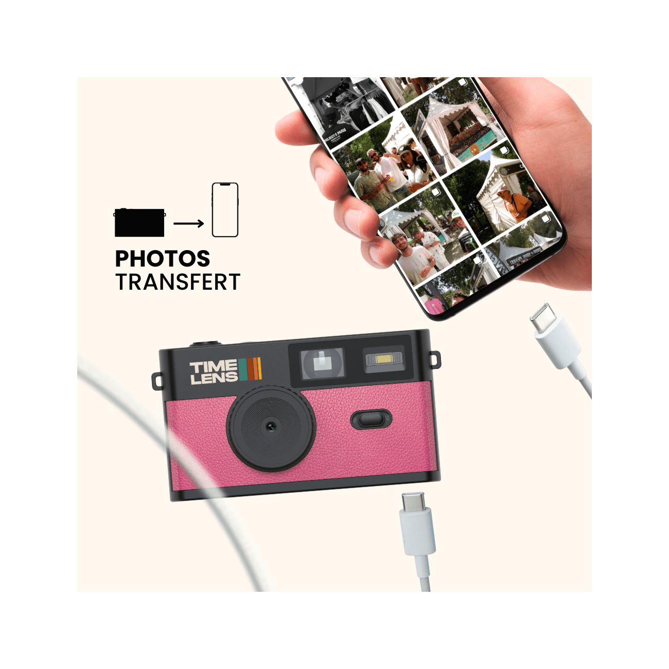 Appareil photo TimeLens® Rose - TIME LENS - TL0101 - 