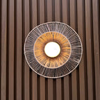 Dalia - Aplique inalámbrico - Ratán - Beige