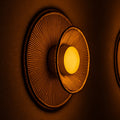 Dalia - Aplique inalámbrico - Ratán - Beige