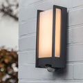 Qubo Grey Sensor - Mains Wall Light - Aluminium - Dark Grey