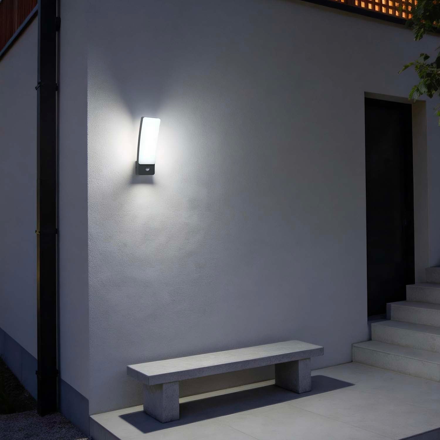 Kira Grey - Aplique de Pared a Red Eléctrica - Aluminio - Gris Oscuro
