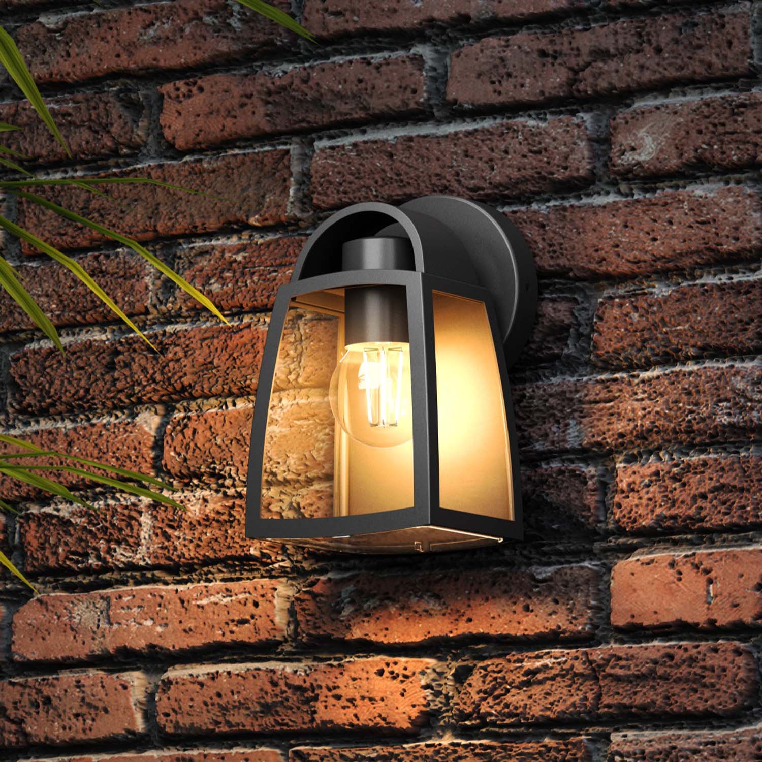 Kelsey - Mains-Powered Wall Light - Aluminium - Matt Black