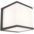 Doblo Cube - Mains Wall Light - Aluminium - Dark Grey