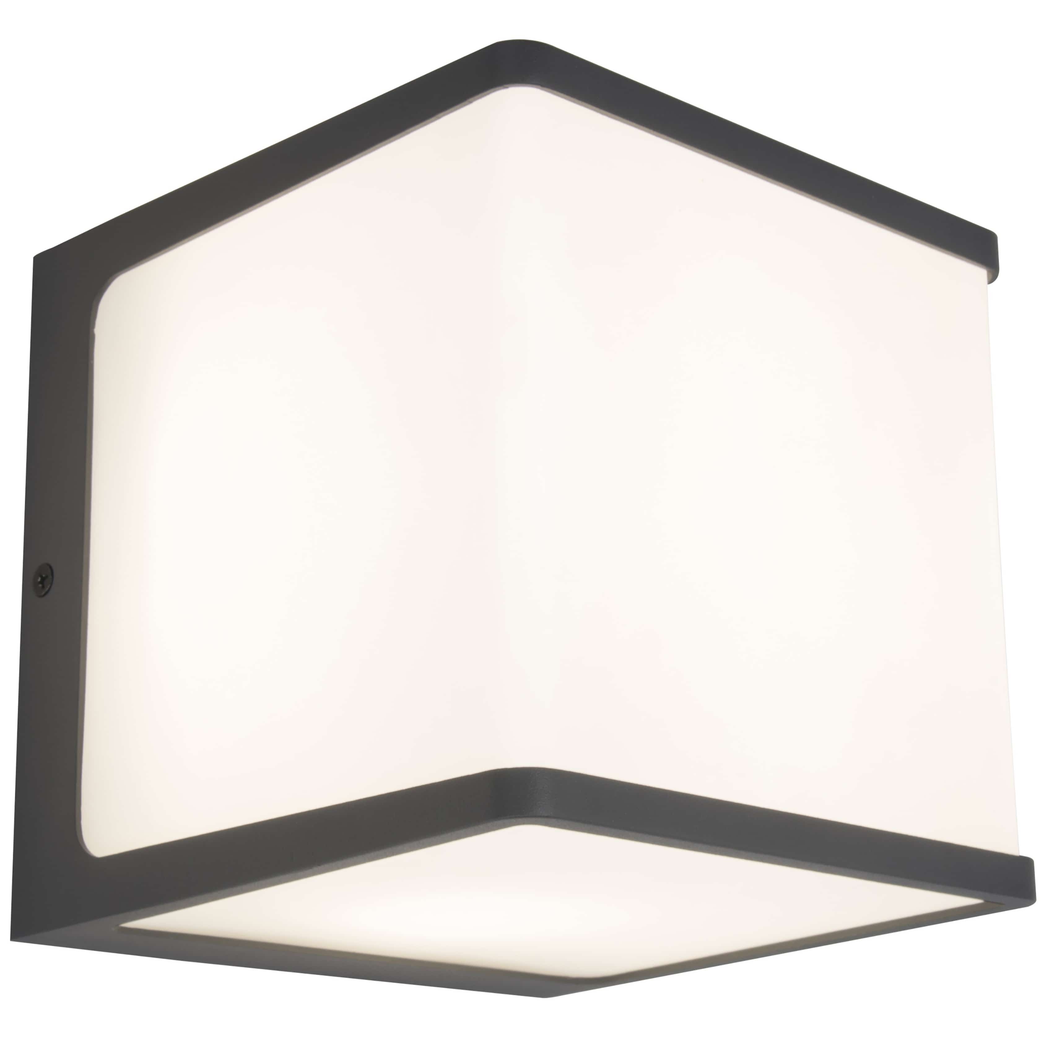 Doblo Cube - Mains Wall Light - Aluminium - Dark Grey