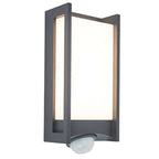 Qubo Grey Sensor - Mains Wall Light - Aluminium - Dark Grey