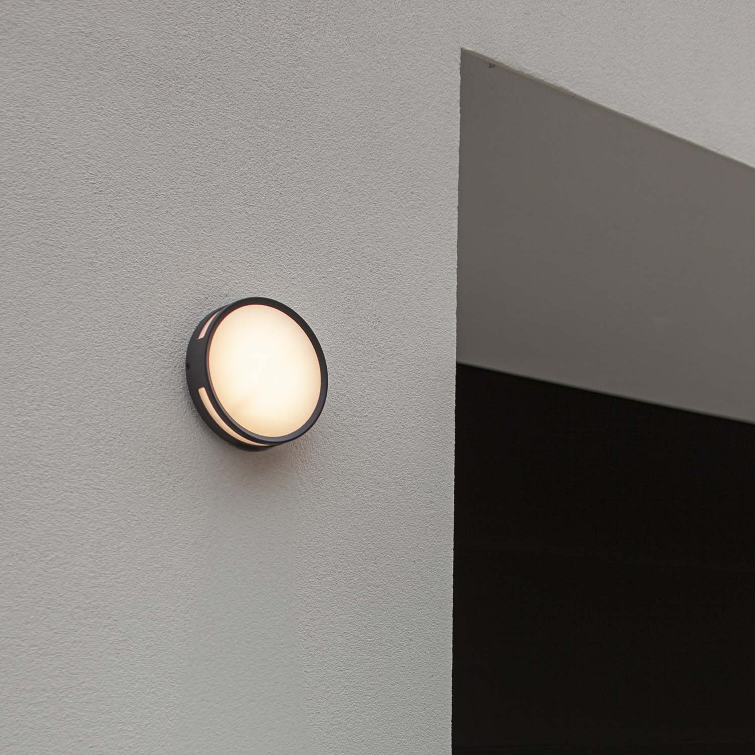 Rola - Mains Wall Light - Aluminium - Matt Black