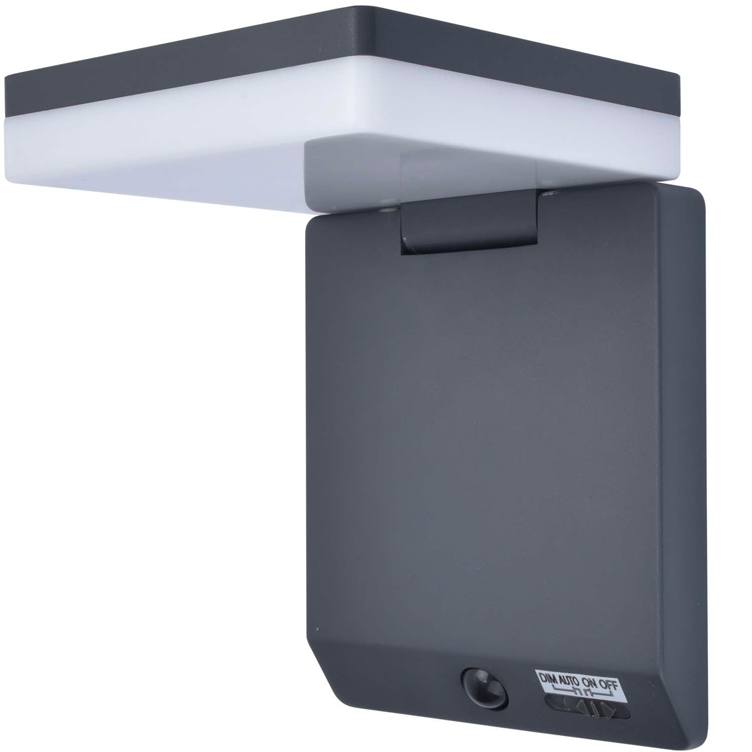 Moze Solar - Solar Wall Light - Aluminium - Matt Black