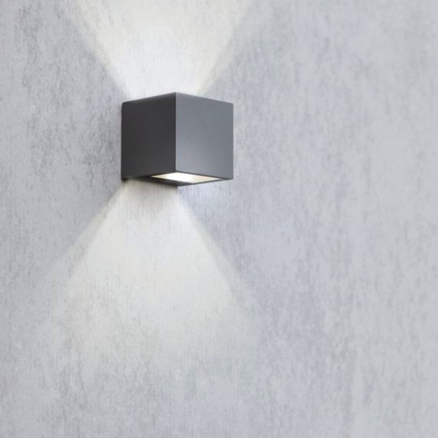 Gemini Cube - Mains Wall Light - Aluminium - Dark Grey