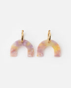 Boucles D'Oreilles Arc-En-Ciel - Rose Orangé