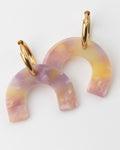 Boucles D'Oreilles Arc-En-Ciel - Rose Orangé