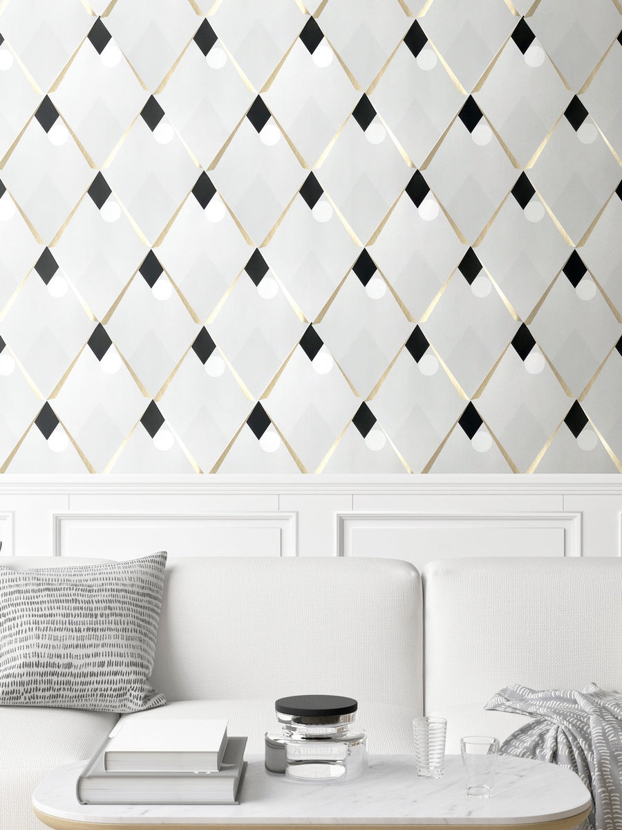 Harlequin Wallpaper - Golden Ash