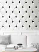 Papel pintado Arlequín - Ceniza dorada