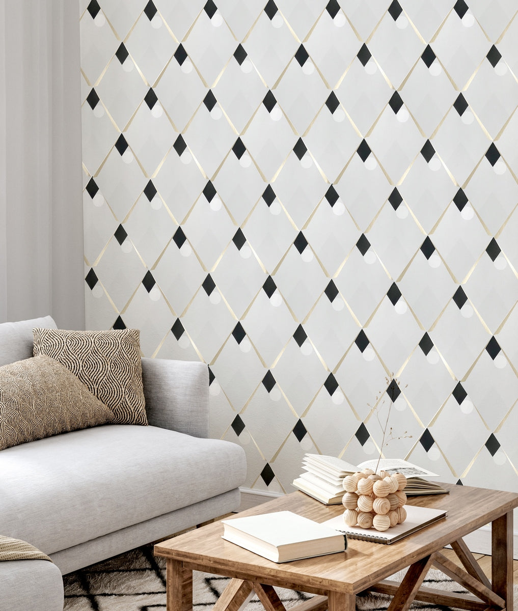 Harlequin Wallpaper - Golden Ash