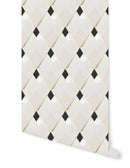 Papel pintado Arlequín - Lino dorado