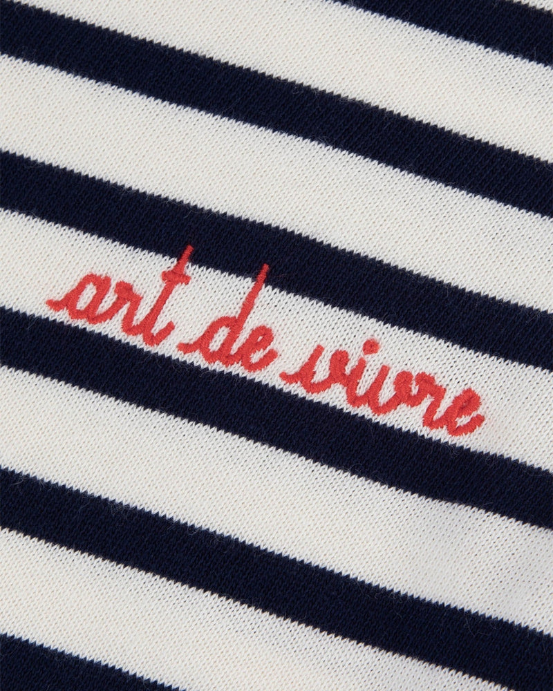 "art de vivre" long-sleeved gardette sailor shirt#color_ivory-navy