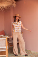 ASIANNA Camel - Cotton Gauze Trousers