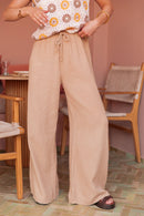 ASIANNA Camel - Cotton Gauze Trousers