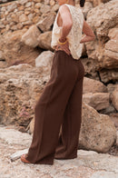 ASIANNA Chocolat - Cotton Gauze Pants