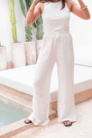 ASIANNA Ecru - Cotton Gauze Trousers