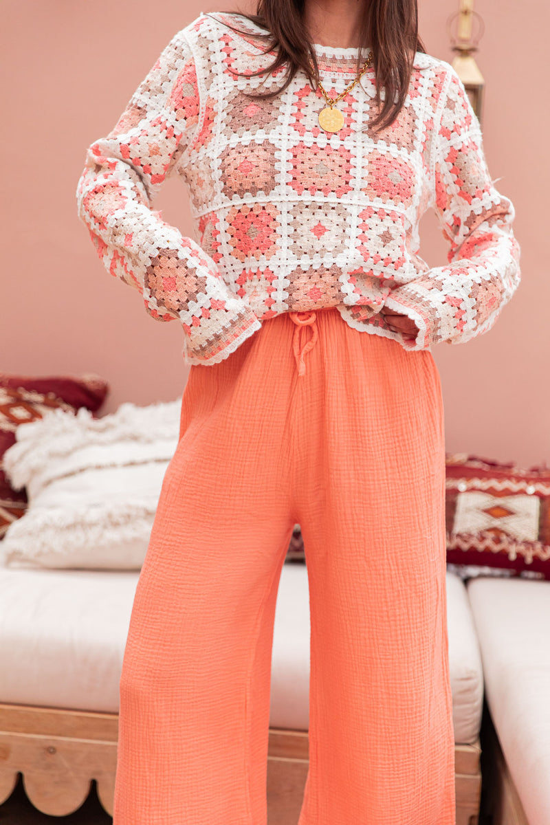 ASIANNA Orange - Cotton Gauze Pants