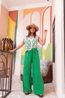 ASIANNA Green - Cotton Gauze Pants