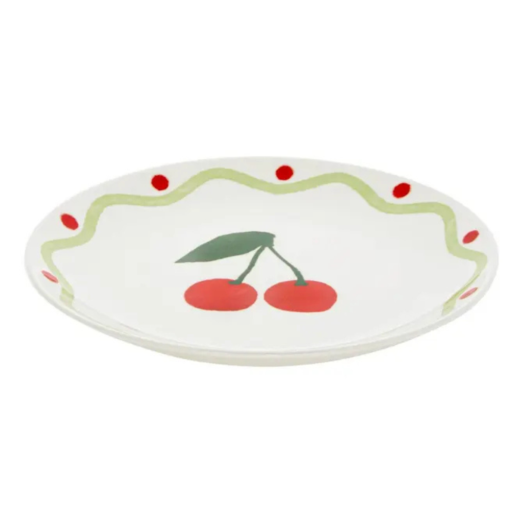 Fruity Cherries Dessert Plate – Set of 6