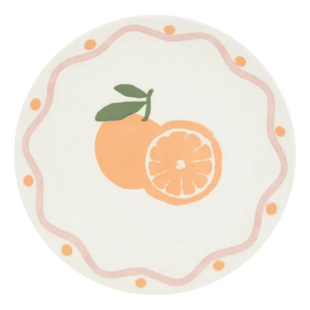 Plato de postre Fruity Orange