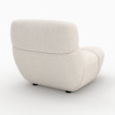 Fauteuil Teddy en tissu bouclé blanc