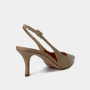 Escarpins Slingback Ann Tuil Astella - Cuir Vernis Beige