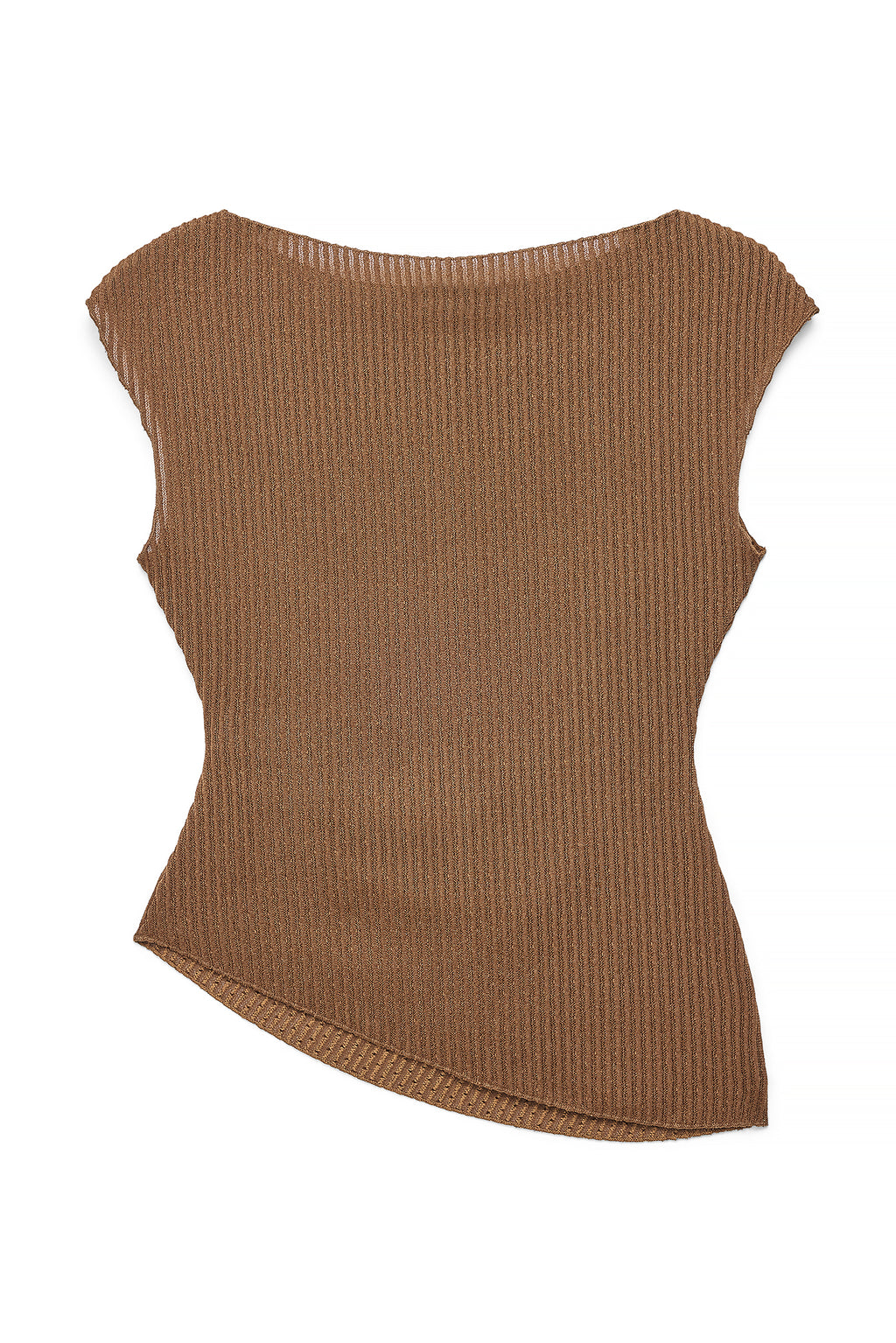 Top Asymmetric Hem Structured - Marron