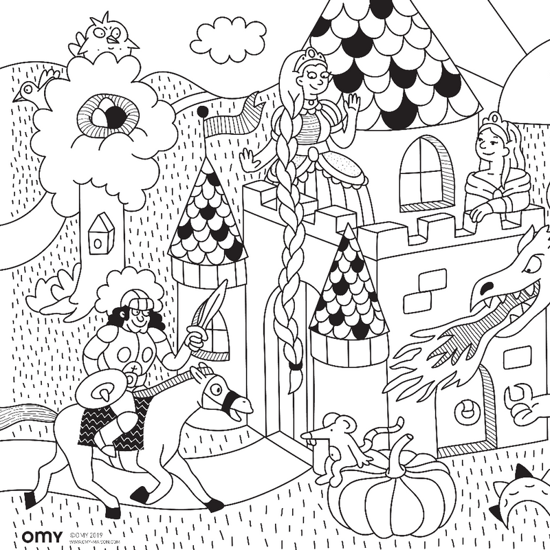 Princesses Et Dragons - Coloriage Pocket