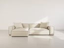 Atlas - Canapé D'Angle Réversible - 4 Places - Velours Texturé - Beige