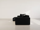 Atlas - Canapé D'Angle Réversible - 4 Places - Velours Texturé - Noir