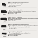 étagère de douche design et fixable au mur sans perçage qui ne rouille pas