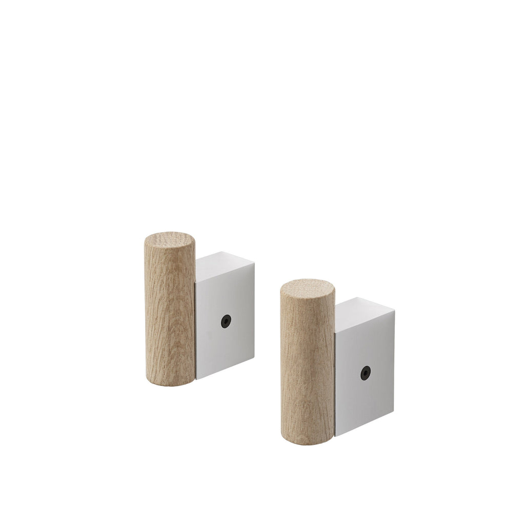 MUUTO - Muuto Attach Coat Hooks - Set of 2 - Aluminium