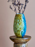 Kalian - Lot de 2 Vases - Bleu - Verre
