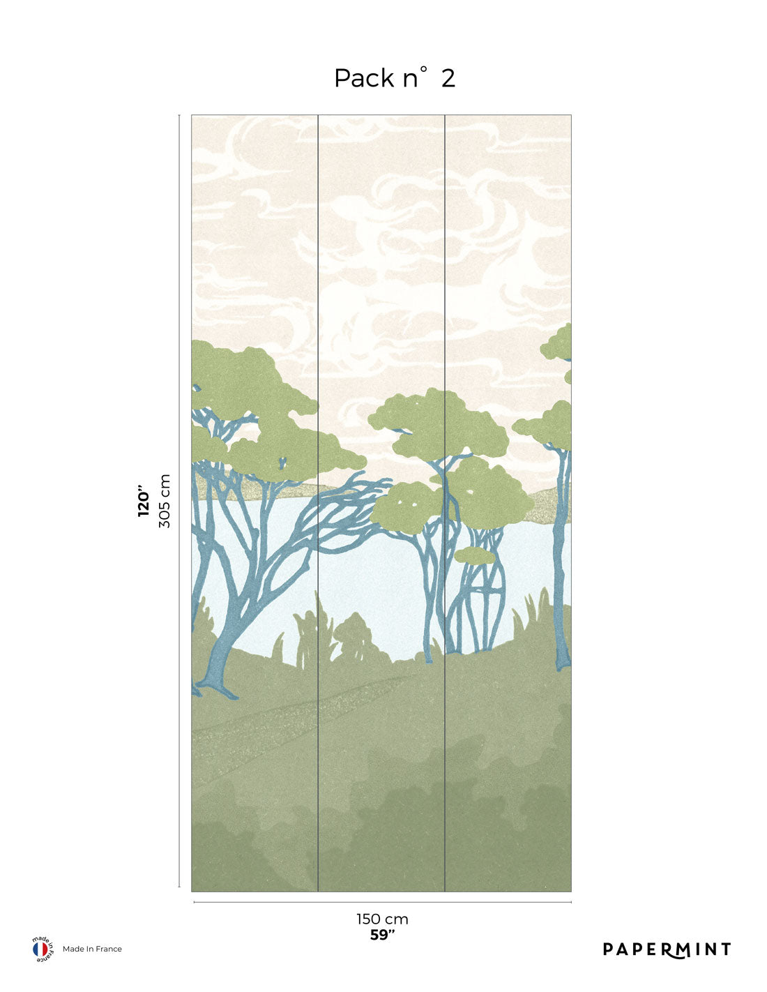 Fresque Au Bord De L'Eau - Olive Green