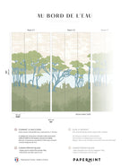Fresque Au Bord De L'Eau - Olive Green