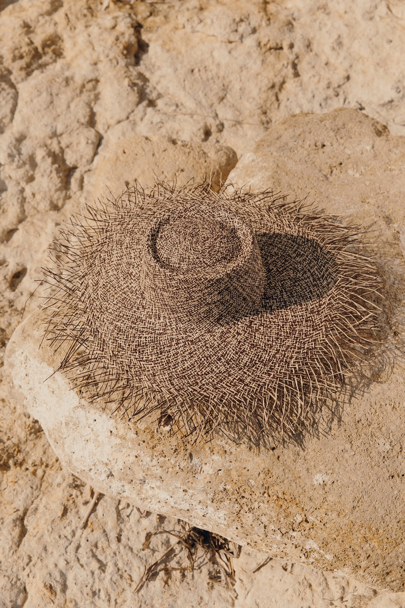 Sombrero de Paja Aurora - Natural y Negro