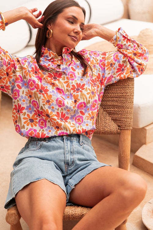 AURORA Multicolore - Chemise Fleurie