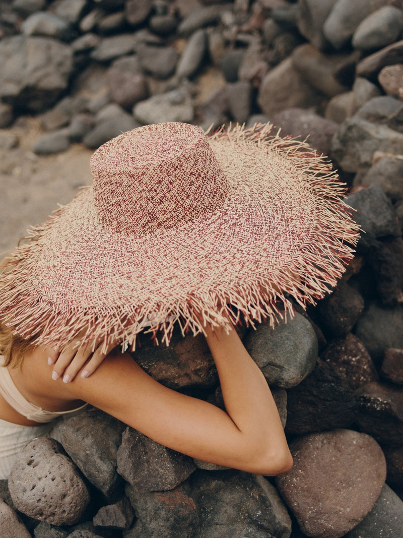 Aurora Straw Hat - Natural & Auburn