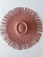 Chapeau Paille Aurora - Natural & Fuschia