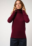 Pull Col Roulé Fornet - Bordeaux - 100% Cachemire 2 Fils - Femme